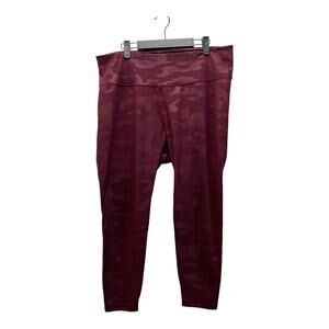 Old Navy Active Elevate Legging Go-Dry Maroon Camouflage Activewear Sz M